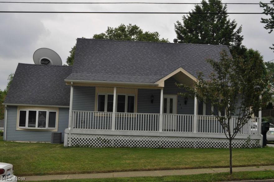 Stunning 4 bdrm Cape within a short distance to the Tow Path Trail!   This home offers a HUGE 4 Car Garage with electric and drain for the car buff.  Many updates including windows, roof, gutters and downspouts (only 6 yrs old),  Furnace and Central air updated in 2011.  Sunken Family Room with bay window, 1st floor Master Bedroom, Beautiful Eat- in kitchen, Newer Full Bath and Carpeting  throughout (3 yrs),  Large Basement with Glass Block Windows! Double Lot!!!