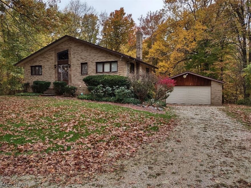 Brick, Strongsville ranch. 3/4 bedrooms, 2 full bath rooms, nice size Eat-in-kitchen. Living room with a view of the metro park.  Hugh Family room and lower level walk-out. A/C, 2 car detached garage and newer water tank(3/10/2021), Beautiful location, home is surrounded on 3 sides by metro park. If you love nature, this is the home for you!