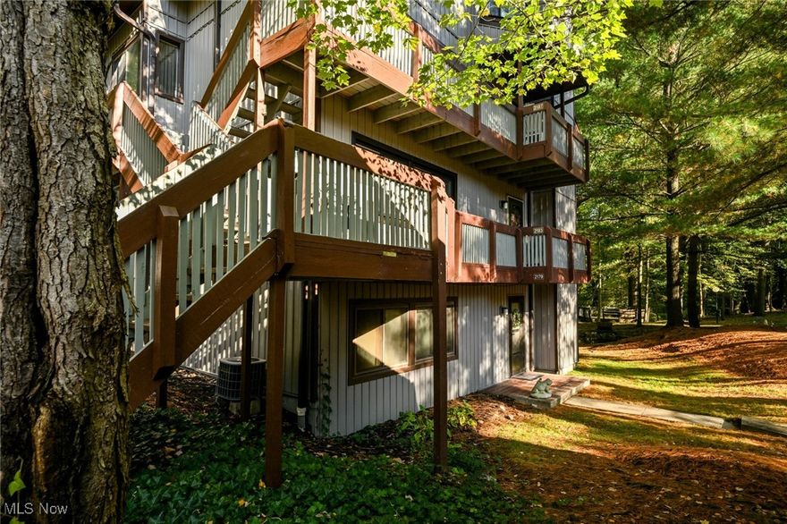 Have you been wanting to buy your own private oasis in Cuyahoga Falls, Ohio. Nestled in a quiet and secluded wooded area, this completely updated condo offers a peaceful retreat from the hustle and bustle of everyday life. Imagine living in a spacious 2 bedroom, 1 bath home with a solarium overlooking a tranquil pond. The rear deck off of the solarium is the perfect spot to enjoy your morning coffee or unwind after a long day. Cozy up by the fireplace in the large living room, or take a dip in the community swimming pool with beautiful views of the surrounding nature. With new windows and everything updated throughout, this 1274 square foot condo is a true buy move-in ready. Plus, with the condo fee covering most expenses, the only extra cost is the low electric rate of Cuyahoga Falls. Opportunity to buy live in a peaceful and serene environment close to shopping, biking, and walking trails. Make your appointment now.