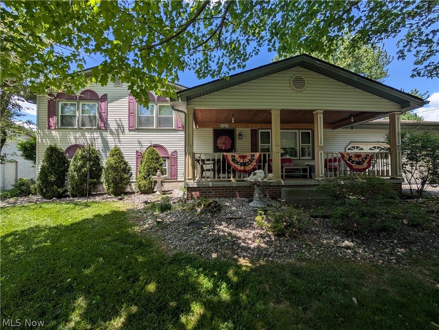 466 Wendemere Drive, Hubbard, Ohio 44425, located in one of Hubbard's most desirable neighborhoods and just moments from Harding Park, this spacious split-level home offers exceptional living space, functional design, and pride of ownership throughout. A large covered front porch provides a warm welcome and leads into the open-concept living and dining areas featuring attractive laminate flooring and plenty of room for entertaining family and friends. The kitchen offers an abundance of wood cabinetry, laminate countertops, tile flooring, and a convenient eat-in area for casual meals. A hallway pantry provides additional storage, while direct access to the attached two-car garage adds everyday convenience. Upstairs you'll find three generously sized bedrooms, each offering comfortable closet space and carpeting. The full bathroom features a tub and provides private access to the primary bedroom, creating a convenient semi-ensuite layout. The lower level boasts a spacious family room perfect for movie nights, gatherings, or relaxing, complete with walk-out access to the backyard. A second full bathroom with a walk-in shower adds flexibility for guests and family members. The basement level expands the home's usable square footage with two finished rooms and a fourth bedroom, offering endless possibilities for a home office, hobby room, workout area, guest space, or additional living quarters. A dedicated laundry area and ample storage space complete the lower level. Additional features include a newer furnace and central air conditioning system, 100-amp electrical service, vinyl siding, vinyl replacement windows, and a dimensional shingle roof. Outside, enjoy summer fun in the above-ground pool with surrounding deck, all overlooking the backyard. Offering incredible space, versatility, and a fantastic location within the Hubbard School District, this well-maintained home is ready for its next owner to enjoy.