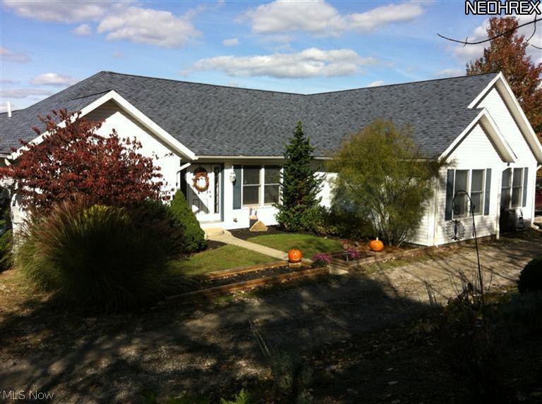 Spacious home nestled in a private setting on 8.12 acres. Screened in rear porch overlooks wooded area with access from the dining area and owners suite. Full walk-out basement. 1st floor laundry room. Interior recently painted. Newer carpet in living room. Center island in kitchen. 32x40 pole building with 12' ceiling height. Pole building and recent updates since last purchase. Subject was built by All American Homes.