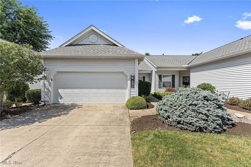 Introducing the ideal ranch with an open-concept feel—perfect for effortless living and entertaining! This thoughtfully designed home features both a spacious eat-in kitchen and a dedicated dining area, offering flexibility for gatherings large or small. Enjoy two generously sized bedrooms, including a primary suite with a walk-in closet. Freshly painted throughout in neutral tones, the home exudes a bright and welcoming atmosphere. Additional highlights include all appliances and HVAC systems (2014), a newer garbage disposal (2021), a well-appointed laundry room, and an attached garage for added convenience. Step out to the charming patio—ideal for morning coffee or an evening glass of wine. Don’t miss this move-in-ready gem!