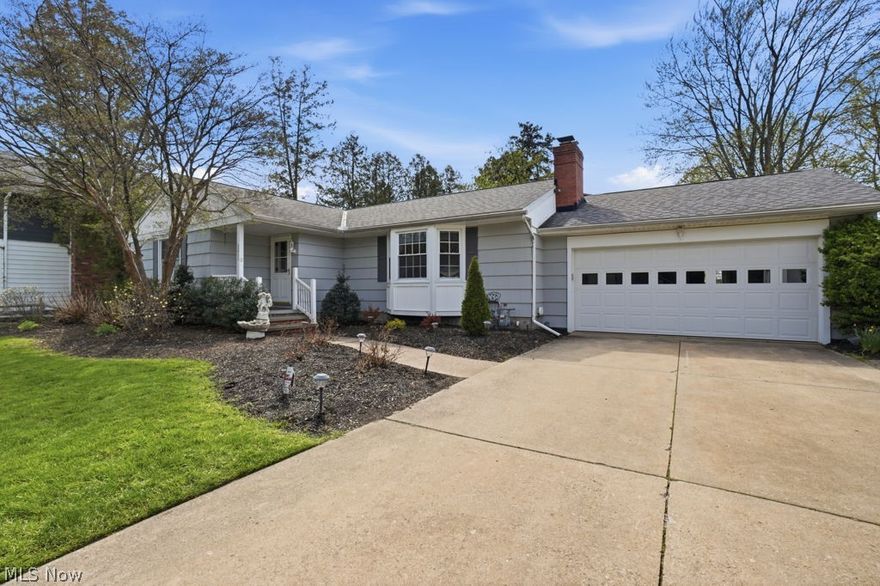 This beautifully maintained 3-bedroom, 3-bath ranch has been lovingly cared for by its original owners for many years and showcases true pride of ownership throughout. Quality-built and impeccably maintained, this home offers both comfort and peace of mind with numerous updates already completed. The inviting living room features a cozy gas fireplace and a charming bow window that fills the space with natural light. The updated kitchen, renovated in 2011, offers quartz countertops, lots of cabinetry, built-in desk and functional style for everyday living. Major improvements include roof (2012), windows (2002), furnace and central air (2016), updated breaker box, garage door (2021), garage door opener (2025), and rear shed (2019), main bath has newer Bathfitters shower w/ seat. Additional highlights include a Nature Stone-floored 2-car garage, full basement with rec room, laundry area, and a private sauna with shower. laundry chute, security system, wood pass through to fireplace (was converted to gas) The bright sunroom provides convenient access to the garage or the beautifully fenced backyard retreat. 3rd bedroom was converted to a main floor laundry which could be moved back to the lower level if wanted. Situated on a spacious half-acre lot, the outdoor space is perfect for entertaining with a gazebo, brick patio, concrete driveway, storage shed, access to the garage and plenty of room to enjoy. Kitchen and both sets of laundry appliances are included in the sale. Located 3.5 miles to Lake Erie amenities, close to shopping, medical facilities, restaurants and more. A rare opportunity to own a meticulously cared-for home with space, updates, and timeless appeal.