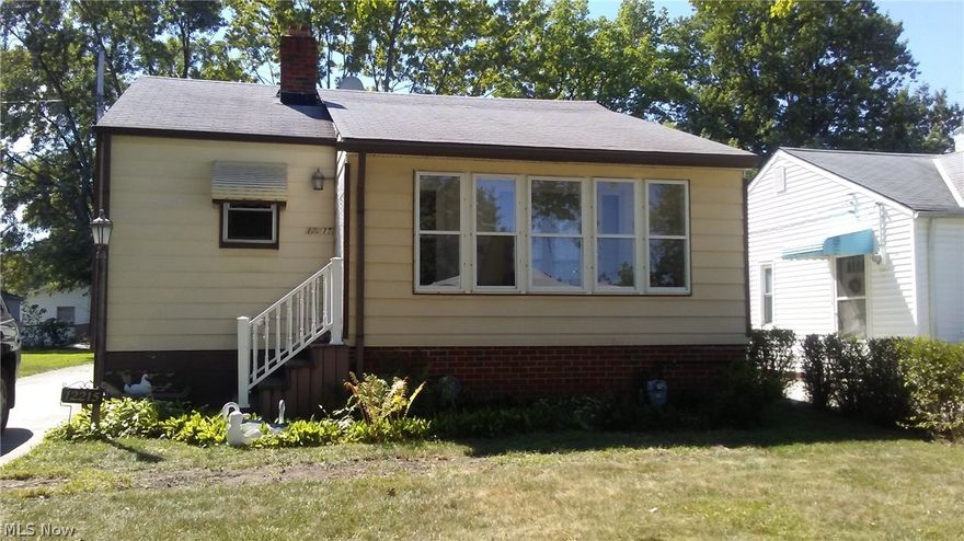 Cute as a button. 2 Large bedroom ranch with a partially finished basement. Hardwood floors throughout. 2 car garage. Estate sale. Sold as is.