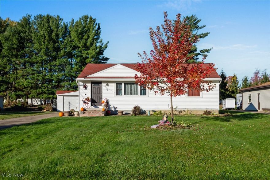 Welcome home to this charming ranch retreat!
Set back from the road for added privacy, this adorable home features a long driveway with ample parking, a spacious fenced backyard perfect for pets and play, and an above-ground pool ideal for summer fun. Enjoy evenings around the fire pit or hosting gatherings in your generous outdoor space.
Inside, the home offers a bright and open floor plan with beautiful hardwood floors in the living room and bedrooms, plus plenty of natural light from oversized windows. The updated main bath features an oversized jetted tub, tiled tub/shower, and modern finishes. The kitchen has been refreshed with new countertops, a deep stainless steel double sink, and a convenient pull-down faucet.
The finished basement provides even more living and storage space, complete with glass block windows (2001) and a chest freezer that stays. One bedroom has been converted into a main-level laundry room for convenience, though hookups remain in the basement if you prefer to move it back downstairs.
Additional updates include new windows and roof (2010), updated bathroom (2010), new front door (2015), and a brand-new garage door. The home also includes a Blink camera and doorbell system (buyer will need a subscription to activate).
This move-in-ready home offers comfort, convenience, and plenty of room to enjoy both indoors and out — come see it today!