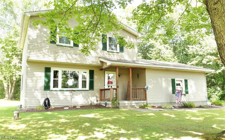 Looking for a country feel but with the convenience in the city? Then look no further than this 3 bedroom 1-and-a-half-bathroom home nestled and tucked away on a secluded dead end street !! Sitting on just alittle shy of an acre, pride of ownership shines through on this one owner home. This well-kept beauty boosts charm and character through with a great flow. On the main floor you have a large sized eat in kitchen that has plenty of cabinets and all appliances that stay. The living room has plenty of space and natural light from a gorgeous bay window. A half bath is also on the main floor. Upstairs you have three good sized bedrooms and a full bathroom. Some newer updates also include some newer carpeting, newer paved driveway, brand new battery for the backup to sump pump, and the hot water heater, furnace and heat pump were all installed approximately 7 years ago . A full basement and two car attached garage adds for alot of storage. A large deck faces the serene backyard with a tr