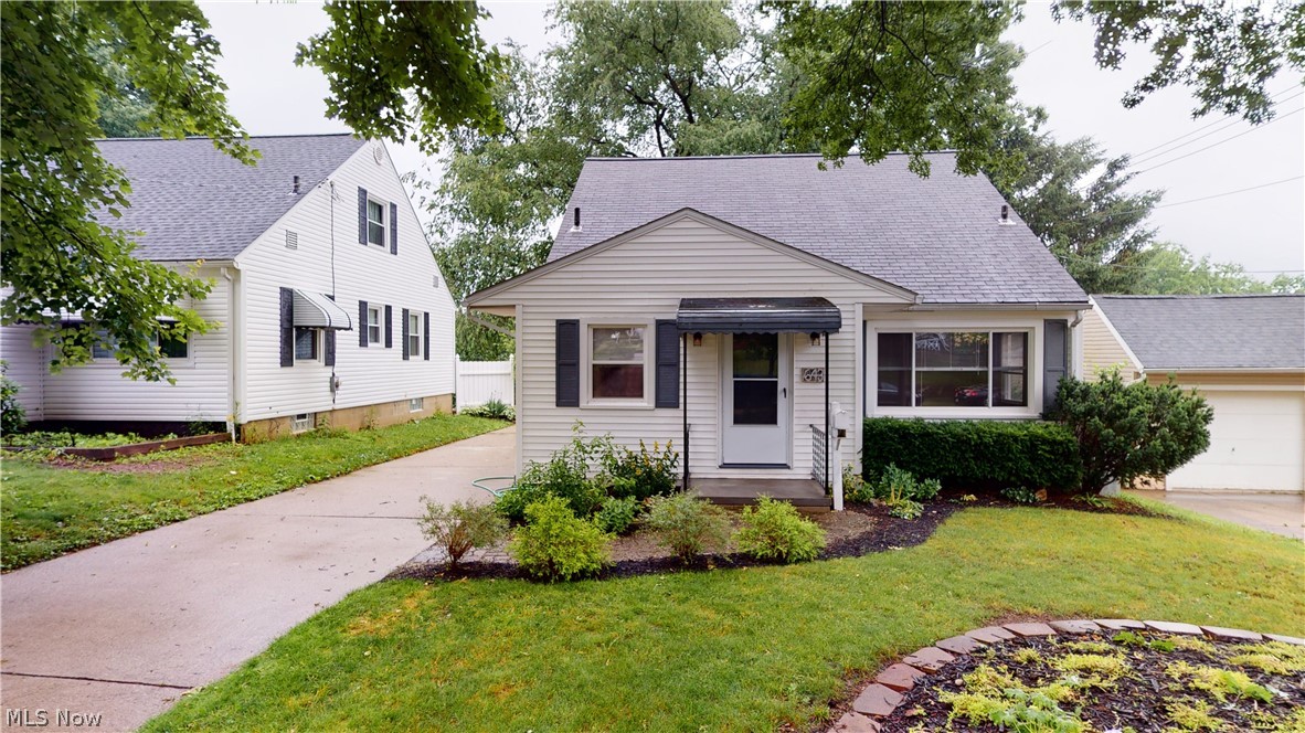 Cute 3-bed, 1-bath Cape Cod with lots of updates. Large living room with newer carpet and picture window, fully applianced, updated kitchen with nice eating area at the end. Two first floor bedrooms and full bath. Upstairs is roomy master or third bedroom with "loft" area, walk-in closet, eave storage and cedar closet. (Extra fan and window air conditioner stay with house for "extra" cooling upstairs!) Hardwood floors in all bedrooms and newer linoleum in kitchen and dining area, laminate in bathroom. Full basement with glass block is unfinished but roughed in for finishing, including a second 220 line (dryer and for other things, kiln, etc?). Detached 1-car garage with opener and private, 2-level backyard. Updates include windows, furnace, central air, hot water tank, electric, plumbing, sewer lines (see attachment to property disclosure). All that is needed is YOU....move in and start unpacking!!!