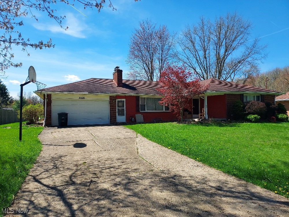 3 bedroom ranch style home with attached 2 car garage. All spacious sized rooms including living room with fireplace, each in kitchen and 3 bedrooms. Large yard. Well and septic. Showings now allowed.