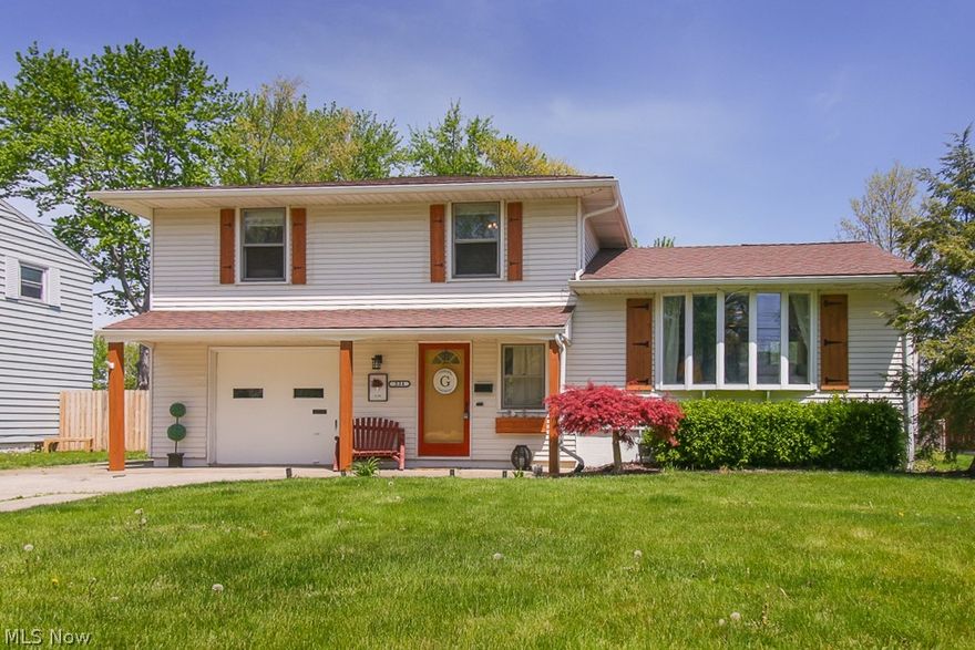 Come see this beautifully updated bi-level nestled in the heart of Elyria!  Home has fabulous curb appeal with a new driveway being installed May 17th! Walking in you are greeted with an expansive Foyer that is large enough to be used as a home office or hobby room, an adjacent half bath and patio doors leading to backyard - up just a few steps is a sunlit Living Room with large picture window, hardwood floors, recessed lights - Open floor plan to Dinning area and additional sliding doors to stone patio/fire pit area - Show stopper Kitchen with abundant cabinet space, pantry and granite countertops (all appliances included) - Second floor is an oasis with Master & 2 additional bedrooms, full updated bath and storage - Lower level provides additional living space with a Rec Room and laundry area.  Attached 1-car garage, brick patio, deep fenced in yard.  SOME UPDATES INCLUDE:  Roof approx 7 year; Boiler approx 15 yrs & maintained, new HWT, remodeled Kitchen and baths.  Pre-listing, Gene