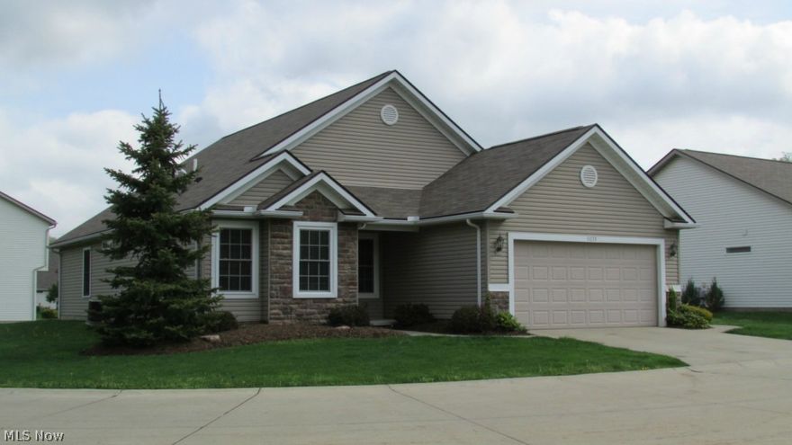 This home is like brand new, first owned/built in 2005! Gorgeous Ranch, detached cluster home, lovely landscaping and pond, private home, without the maintenance! Very large open spacious layout, vaulted ceilings and , modern decor and architecture. This 3 bedroom, 2 full bath home is located in a small private cluster development. Kitchen is very large, with plentiful cabinet space, with breakfast bar and formal dining room. Quaint pond in backyard, concrete patio, and very close views of Meadow Brook Lake. Come home and relax here on Stone Meadow Run.