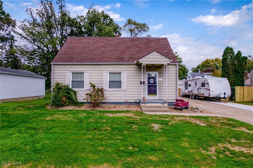 Snuggle into this charming 3-bedroom, 1.5-bath Cape Cod gem on Barberton's East side, just a hop, skip, and a jump from shopping and medical facilities. Embrace the ease of first-floor living with two bedrooms, a full bath, and an eat in kitchen that practically high-fives the living room. Upstairs, unleash your imagination in the spacious 31' x 11' area, perfect for a third bedroom, bonus nook, and oodles of storage. The basement's your personal playground—think hobbies, workouts, or a chill office—complete with a handy half bath. 
Outside, it's a playground paradise: kids can swing and trampoline to their hearts' content, take a splash in the 18' x 48" round pool, or let pets frolic in the fenced-in yard. Create your own backyard retreat with a stylish patio setup for ultimate relaxation. Don't let this gem slip through your fingers—claim it as your home sweet home!
Known ages are : Electric panel updated 2017, hot water tank 2016, AC ~3 years Furnace believed to be 8 years. Updates, kitchen, baths and so much more!!