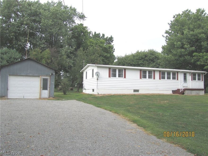 Older 3 bedroom, 1 bath double wide in very nice condition with a full basement on 1.60 acres of land in United School District.  This home has been freshly painted, has new carpet, new windows, 1 car detached garage and small pole building that has a 1 car garage area.  All this on a dead end street.
