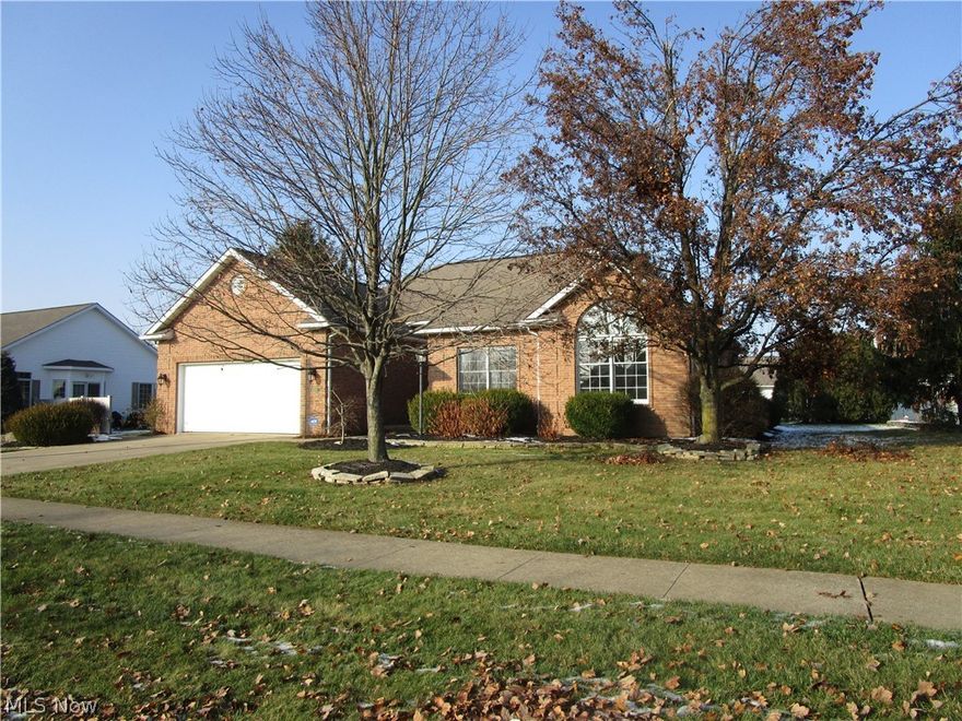 Spotless and move in ready! This all brick ranch cluster home in the Deer Creek Development is ready for a new owner with 2 bedrooms and 2 full baths. Kitchen with abundance of storage including a pantry and lots of counter space.  Nice area for eat in kitchen or separate dinning room with hardwood floors. Sliding doors from kitchen to a patio for all the barbeques. Great room has hardwood floors and coffered ceilings along with a gas fireplace and doors going to your private deck.  Master bedroom with trayed ceilings has a linen closet along with the updated master bath with soaker tub and separate shower. It also has a nice big walk in closet. 2nd bedroom has nice big closet and the Den with big windows for lots of natural light.  Hot water heater and Central Air all updated since May 2016. Basement is ready to finish.