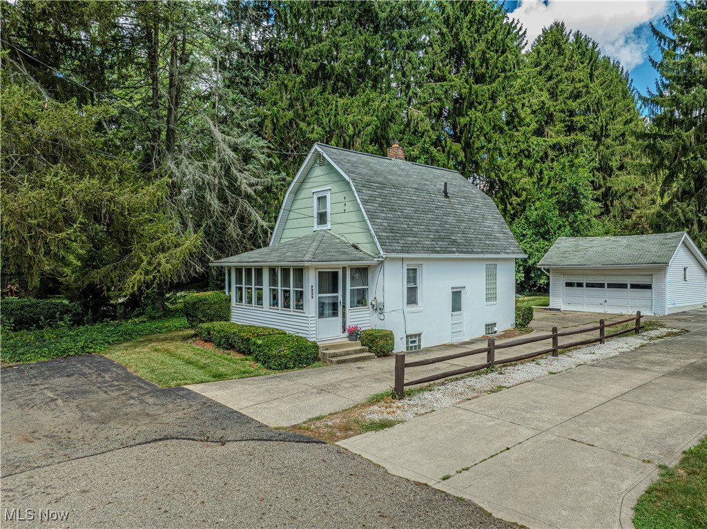 Welcome to this charming 2-story home tucked away on a quiet dead-end street in a desirable township and school district. Perfectly sized for just starting out or down sizing, this home offers comfortable living with a thoughtful layout. The main floor features a cozy living room, an eat-in kitchen, and a full bath. Upstairs, you’ll find two inviting bedrooms, while the basement provides laundry hookups and additional storage space. Enjoy extra living space on the 3-season front porch, ideal for relaxing or entertaining. Outside, the property boasts a nice yard and an oversized 2-car garage—perfect for vehicles, storage, or a workshop. Conveniently located near main routes and everyday amenities, this home truly has the best of both worlds: a peaceful setting with easy access to everything you need. With payments likely lower than renting, this home is not only charming but also a smart investment. This is a must-see!