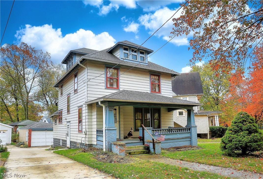 *PRISTINE Colonial In Akron W/1741 Sq. Ft Provides 4 Bedrooms, 2 FULL Bathrooms, Detached Garage + FENCED IN YARD! *Relax And Unwind On The Covered Front Porch *Beautiful Woodwork Throughout! *Major Updates Include: ROOF W/30 Yr. Shingles Installed 2008! *New FURNACE W/In 10 Yrs *Updated Electrical <10 Yrs *New AC, 2016 *Gas Fireplace *3 Floors Include Extra Finished Attic W/Hardwood Floors *Foyer & Large Living Rm W/Neutral Carpet, Beautiful Woodwork And Gas Fireplace *Fabulous Formal Dining Or Family Rm W/Wall To Wall Window Bench & Storage, Built In China Cabinet W/Gridded Décor Windows *Kitchen Featuring Butcher Block Countertops *1st Floor FULL Bathroom W/Custom TILED Shower W/Glass Tile Inlays! *Upstairs are 3 Full Bedrooms, Each With Fans And Double Windows + 2nd FULL Bathroom W/Built In Linen Closet And Vintage Claw Tub! *3rd Floor Featuring 4th Bdrm W/Closets Can Also Be Used As Extra Storage Space Or Play Area With Natural Hardwood Floors *The Lower Level Walkout Basement Pro