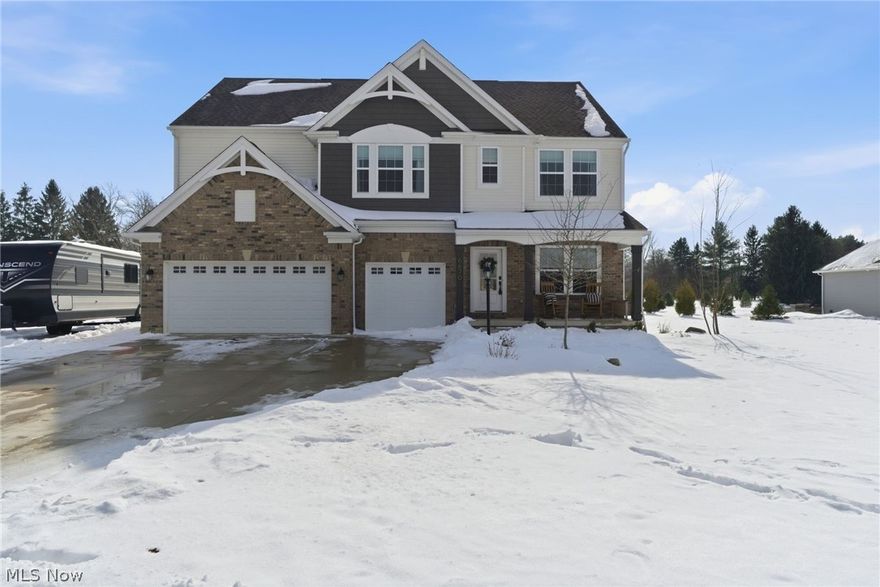 4-Bed Newer Home on 1.1 Acres in Liverpool Township (Valley City) with Bonus Room, Outdoor Fireplace & Space to Play
Looking for space, privacy, and a newer home in Valley City (Medina Post Office)  with land to actually use? This 4-bed, 2.5-bath home on a quiet cul-de-sac at 6670 Merlin Drive offers the room and lifestyle many buyers ask for—but rarely find. Built in 2022, this 3,015 sq ft home sits on a 1.1-acre lot in Buckeye Schools. Inside, morning light fills the open living space, anchored by a floor-to-ceiling fireplace. The kitchen features a walk-in pantry, upgraded finishes, and easy flow for family life or entertaining. A bonus room adds flexible space for work, play, or guests. The primary suite includes dual walk-in closets and a private bath. Outside is where this home shines: room for a camper, boat, or extra parking, plus a patio with fireplace and built-in BBQ. There’s even space for dirt bikes and outdoor fun—all with privacy.