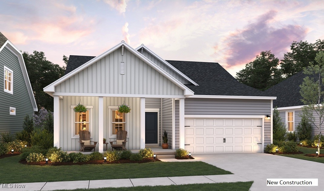 Welcome home to Harvest Meadows in Elyria! The Goldenrod is under construction now with estimated completion date of October 2025. The exterior elevation CKF offers gorgeous carriage-style garage doors, decorative peaks, and vertical front siding. This home boasts 4 beds, 2 full baths, a covered deck, and an open floor plan. Kitchen comes with all stainless-steel appliances, stunning quartz countertops and island with seating for casual dining, beautiful white 42” cabinetry with black hardware, and a spacious pantry. This home offers our Farmhouse designer curated look and has beautiful Luxury Vinyl Plank flooring in bathrooms and common areas. The owner’s suite has a large walk-in closet and a private spa bath with 2 sinks, LVP flooring, and tiled walk-in shower. Enjoy the convenience of a first-floor laundry room! The home comes with lots of natural light as well as recessed lighting throughout. Harvest Meadows offers affordable new construction single-family homes near Midview schools, with easy access to Lorain, Avon, and Route 20, which on the eastern side continues to Route 10/I-480. You don’t need to look any further for your dream home! Warranty included. We offer financing and special incentives. Call today before this beautiful home is sold!