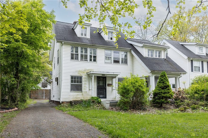 Clean and ready to be renovated 4 bedroom 1.5 full bathroom Colonial in the Coventry Village Neighborhood of Cleveland Heights! This property is in a very desirable location for investors and homeowners alike. This property comes equipped with a newer roof, a well built 2 car garage, vinyl siding, 4 bedrooms, and a finished 3rd floor! This is the perfect fixer upper project to be your next flip, or your next home in a great neighborhood with plenty of equity to be claimed!