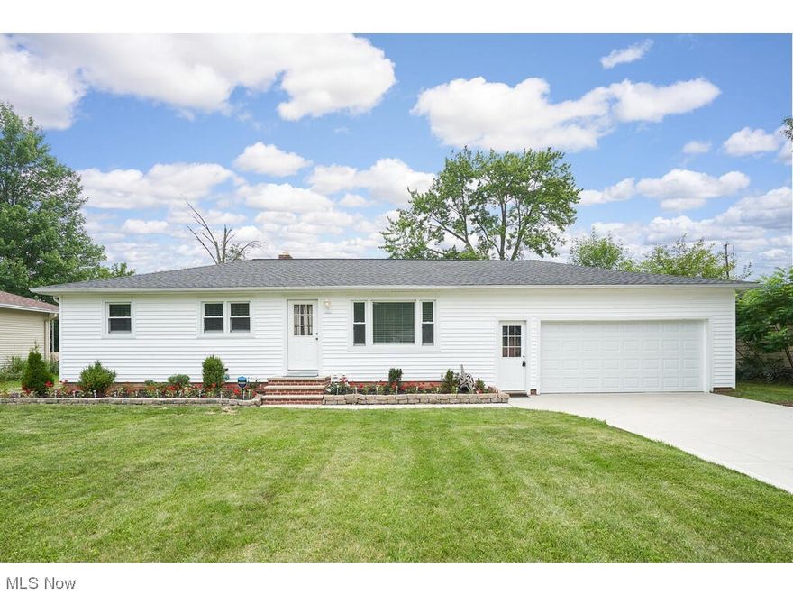 Move in ready Strongsville home......Well maintained three bedroom one and half bath ranch with a finished basement and large yard. Decorated in todays colors...Updates include furnace and air, driveway, electrical panel, kitchen cabinetry, flooring, windows, bathroom remodel and more. Covered patio with a large yard. The first floor boasts three bedrooms, a full bath , an eat-in kitchen and living room. The lower level has a large finished rec room plus an office and laundry room. This is a great home to start your home ownership or perfect for downsizing.