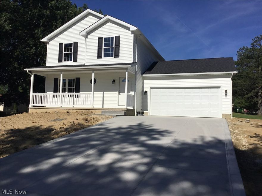 New Construction!!! DON'T MISS OUT!! Hurry and move into this brand new energy efficient home with 6 inch walls for extra strength and insulation overlooking a private backyard. This quality home has an open floor plan which is great for entertaining. The first floor features a spacious living room and a kitchen with beautiful maple cabinets, large pantry, dishwasher, microwave, and a disposal. There is also a sliding door that leads out to a deck with a view of the private backyard. The first floor also has a half bath. The second floor has 3 bedrooms and 2 full baths. The large master bedroom includes a large walk-in closet and a full bath. The basement has high ceilings so that it can be finished. This house also has a 2 car garage, a front porch, a concrete drive, an energy efficient furnace, central air, energy efficient windows, and a 50 gals hot water tank. Call now for your private showing. (Taxes have not been assessed for the property. The current reflect the value of the lan