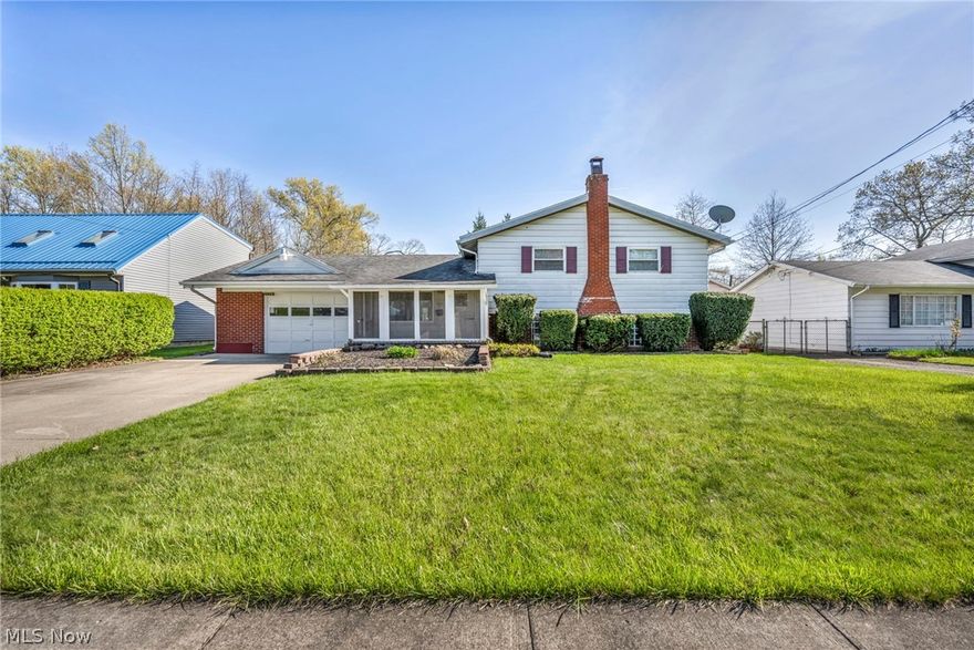 Exceptional 3/4 bedroom, 1.5 bath split level home w/addition of a family room (gas fireplace added) & dining area, attached garage, vaulted ceilings, fenced lot, remodeled kitchen, fantastic storage & other outstanding amenities...All at an affordable price while being situated on a desirable well cared for street near highways/shopping w/immediate occupancy available...Call today for your private showing! Partial brick exterior is sure to delight w/front screen porch for your morning coffee & fenced back yard w/no rear neighbors, nice patio for relaxing & 2 storage sheds for convenience...truly a peaceful yard to enjoy. Enter this magnificent home & be greeted by soaring ceilings in the well lit living rm. The upgraded glazed maple kitchen w/appliances (dishwasher added) will impress any cook w/ample cabinet/counter space (premium beveled edges) w/large pantry cabinet, beautiful buffet in the light filled dining area (perfect home for large gatherings/entertaining) w/newer bay window. Large updated vinyl & wood windows throughout. Warming gas fireplace in your cozy family rm...multiple sitting areas including a finished lower level w/work & hobbie space. 3 ample bedrooms w/walk up small bedroom, office or nursery...could be a 4ht bedroom also. Bedrooms are comfortable w/desirable wood floors (believe that wood floors are under some carpet also). High efficient furnace w/central air for year round comfort & energy $$$ savings. Truly a must see & will not last!