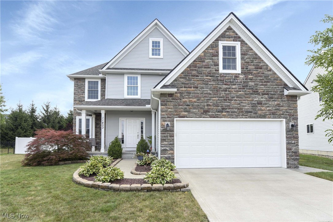 Prepare to be moved! Welcome this stunning two-story Garland Griffin built colonial situated at the quiet end of the street. As you step through the grand entrance, you’re welcomed by a spacious living room, which flows seamlessly into the bright and inviting dining area. These spaces are ideal for entertaining guests or enjoying cozy family gatherings. The kitchen is a true highlight, designed with functionality in mind. It boasts modern cabinets, newer LVP flooring (2025), and stylish granite countertops (2022). All appliances remain with the home, and the kitchen also offers a quaint breakfast nook, perfect for morning coffee or casual meals. Adjacent to the kitchen is a cozy family room centered around a gas fireplace, with the same plush carpeting tying the space together, all recently updated (2025). A convenient half bath and functional mudroom complete the first floor. Upstairs, you’ll find the laundry room with white cabinetry, hanging space, and both the washer and dryer included. The expansive master bedroom features two closets and a private en-suite bathroom equipped with newer LVP flooring, a walk-in shower, separate tub, and a dual vanity for added convenience. Three additional bedrooms share a full bathroom, making the home perfect for growing families or hosting guests. The full, unfinished basement provides incredible potential for gym equipment, hobbies, or extra future living space and is plumbed for a full bath. Step outside to a fenced-in backyard oasis complete with a concrete patio featuring a gas line—ideal for a grill or generator—and a partially in-ground heated pool, perfect for relaxing or entertaining on warm summer days. The location is ideal as it is close to many amenities including parks, restaurants and shopping. And this home gives families the choice for Strongsville or Columbia schools! Don’t miss your opportunity to own this well-appointed home in a desirable location.
