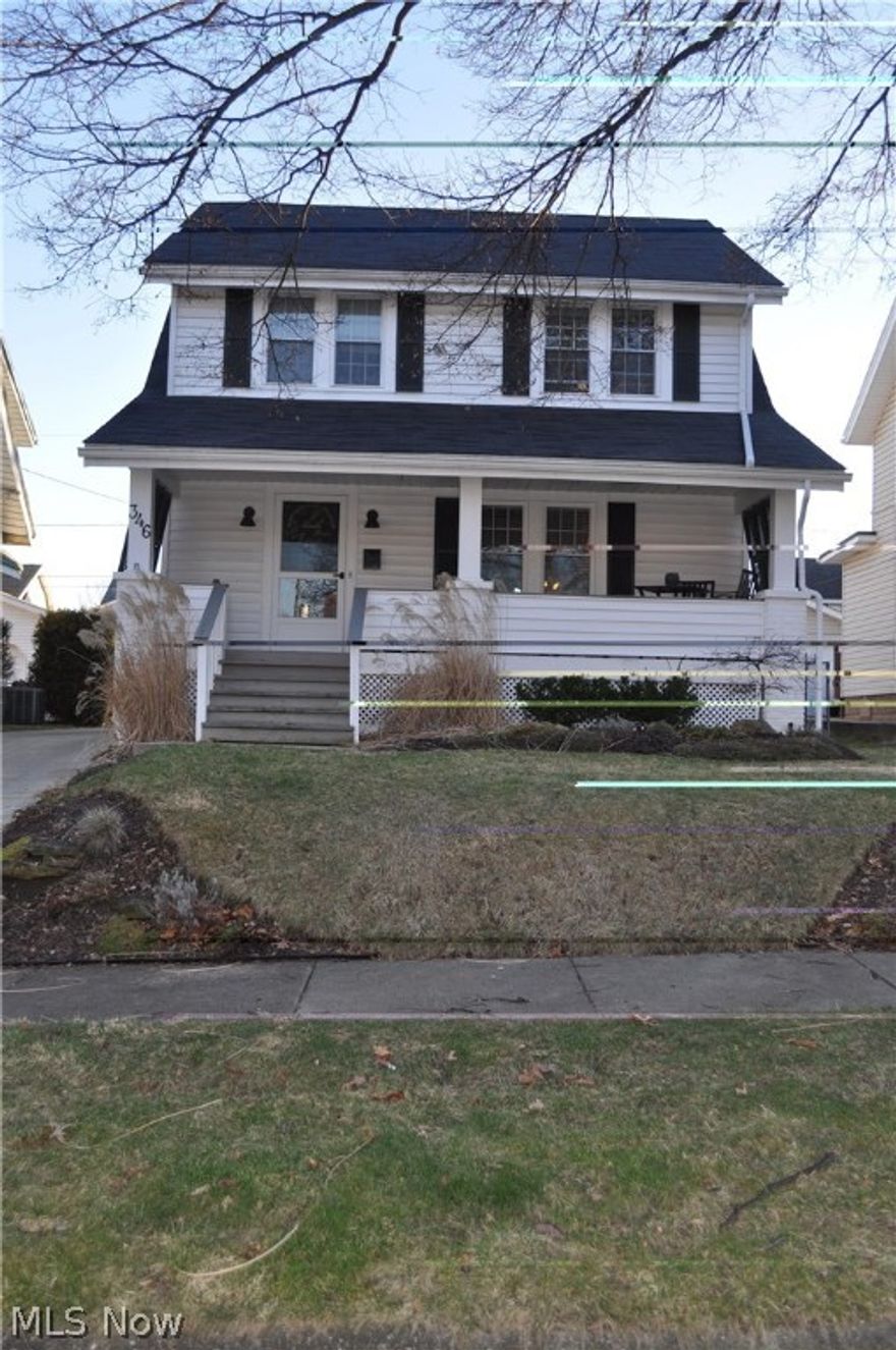 Welcome Home! Step up to the spacious front porch and enter the front door into this fully updated home. The inviting updated living room welcomes you with a modern gas fireplace. This dining room is stunning with the detail of the built in, the wood statement wall, french doors, industrial lighting and fixtures and new floors . The kitchen is updated with stainless steal appliances and a cute breakfast nook. The upstairs leaves room to grow, with 3 bedrooms and a beautiful new bathroom with double sinks. Glass block windows in the basement. Natural light flows into the the newer windows. All blinds convey. This is a must see property in the park ( Fire stone park)