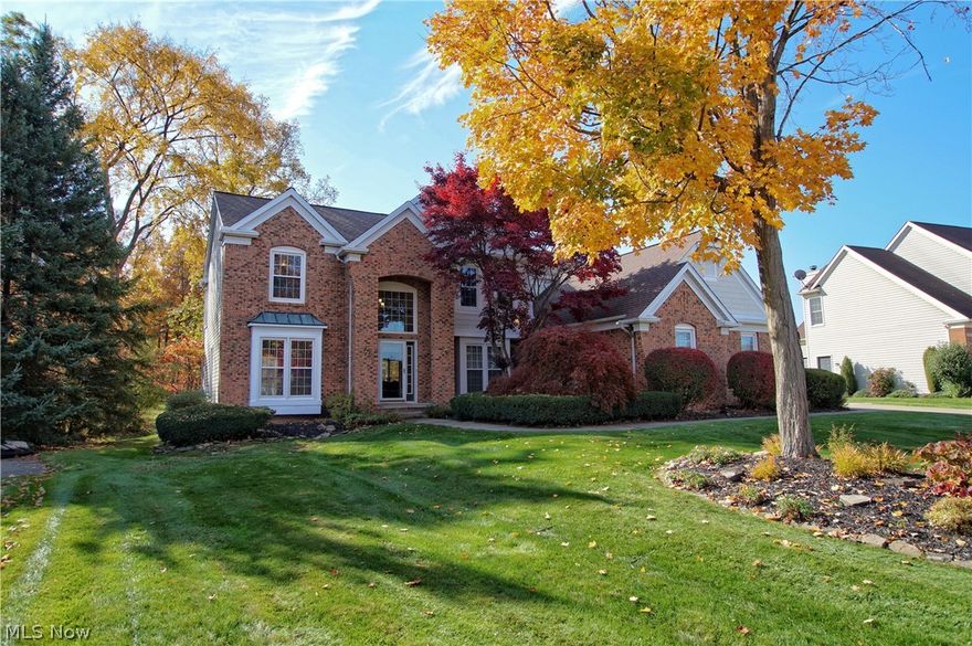 Welcome to this move-in ready home with a 3-car side-entry garage located in the desirable Ethan's Green community in the City of Twinsburg within walking distance to restaurants, parks, stores, daycares, and many other local attractions. It is situated on a premium .39 of an acre property overlooking the 2nd hole of the Gleneagles Golf Course. This spacious home includes 4 bedrooms, 2.5 baths, family room w/ 2-sided fireplace shared w/ a 1st-floor office, separate living & dining rooms, a 1st-floor laundry room, and full basement w/ lots of potential. The owners suite features a vaulted ceiling, walk-in closet, and fully updated en-suite bath w/ double vanity, standalone tub, and separate stand-up shower w/ tile surround. Since purchasing, the owners have spent thousands of dollars on improvements making the home in the condition it is today, including: replaced roof (2018), all windows & sliding door (2019), furnace (2018), refrigerator (2021), and dishwasher (2019), completely remod