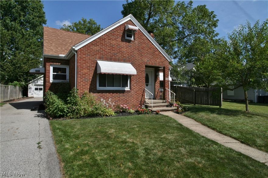 This lovely all brick cape cod will impress and charm! Eat in kitchen with new floor, open look into the living room. Hardwood and an updated bath on the first floor. 400+ square feet living space in basement, freshly updated with full bath and ton of extra space. Large bedroom upstairs. Heated garage. Wooden deck out back with a fenced in backyard with play house and fire pit. New appliances. New gutters 2015. Schedule a private showing today!