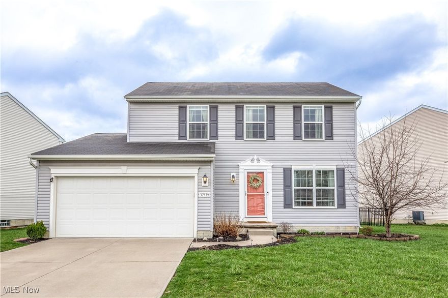 Welcome Home to this charming colonial in the beautiful Meadow Lakes Subdivision. You'll love the open- concept floor plan on the first level, complete with an office, a sunroom, and a half bath for guests. The kitchen has a large island and a pantry for added convenience. All appliances will stay. Upstairs you have 2 nicely sized bedrooms and a full bath in addition to your large owners suite which has a walk-in closet and a full master bath with double sinks. The basement is an entertainers dream with a fully finished recreation room and bar area, complete with another full bath! You'll also find plenty of storage space and a laundry area including washer and dryer for the new owners. 
Outside you have a nicely landscaped front yard and a fully fenced in backyard. This neighborhood is in a fantastic location and has plenty of walking trails and close access to the Metroparks.  Don't wait on this one. Schedule your showing today!