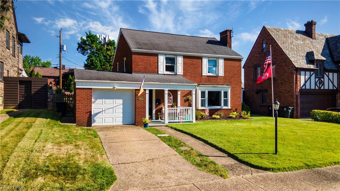 Charming brick home in the sought after Brady Estates. This home welcomes you into a bright living room with fireplace. From there you flow into a large galley kitchen open to the dining room with large doors to a private backyard filled with serenity The first floor also feature a large office and a powder room. Upstairs are three large bedrooms and a full bath. The basement is a finished rec room with a full bath perfect for movie nights.