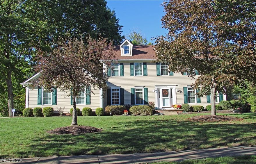 Well maintained beautiful 4 bedroom Colonial home w/ Finished Basement, Side Entry Garage & gorgeous nature lot! This updated and ready to move in home is situated near the Hike & Bike Wellness Trail in a highly sought after neighborhood of Stow! Current Owner purchased due to the school district and being near Lakeview Middle School and Highland Elementary School. This was the Model Home for the reputable Builder Oakcrest Homes so it has many upgrades and a GREAT floorplan! Main Floor office could be converted to a 5th bedroom and the finished basement with brand new carpet and paint with built in bar area is great for entertaining and family times! The sun room is a fantastic area to relax and watch the wildlife or grill out on the deck! Professional landscaping abounds and the lawn is professionally cared for, the deer come to the back yard to nurture their young. Many updates including basement finishing, water heater, disposal, Frigidaire Pro Style Stainless Steel Appliances, Bela