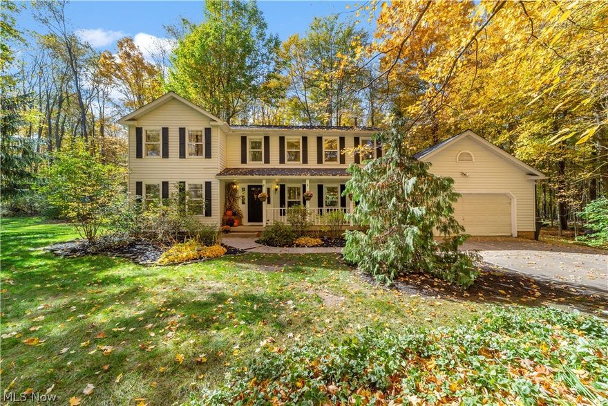 Welcome to this one of a kind home located in a private lake community, with almost 4 acres, surrounded by nature, trails and woodlands! The foyer opens into the living room with beautiful wood floors and fresh paint throughout the first and second floor (2022). The spacious eat-in kitchen has long tiered island with (2020) counter tops, new tile flooring, recessed lighting, and tons of natural light coming from the back wall of windows, skylight, and sliding glass doors. Off the kitchen, the family room has a second sliding glass door and brick fireplace. The first floor features the laundry room with recent updates to tile flooring/walls, along with a first floor bedroom and dining room. The upstairs includes a master bedroom with private master bath recently updated (2021) including new soaking tub, walk-in shower, vanity, and walk-in closet! The remaining rooms in the newly carpeted (2022) second floor include a 2nd full bath and 3 bedrooms. The basement opens to a large rec room w