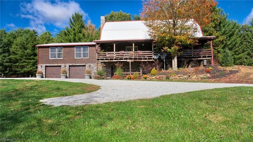 Dazzling barn style home tucked away into a 33+ acre fenced in lot in Kimbolton on the Back Side of Salt Fork. Built in 2004, this gem has received upgrades every year since. Suited with an open layout, brand new kitchen, 5 bedrooms & 3 full bathrooms, security system with cameras and finished walkout basement. 2 car attached garage which leads into the newly floored 850 sq ft great room. Vaulted ceilings accent the new hardwood floors installed in 2018. The master loft suite boasts a tiled shower and jacuzzi bathtub, as well as his and hers sinks & closets. Gas well on property providing free gas. Pre-qualified Buyers Only. Mineral Rights are Negotiable. All buyers must be accompanied by an agent on the property.