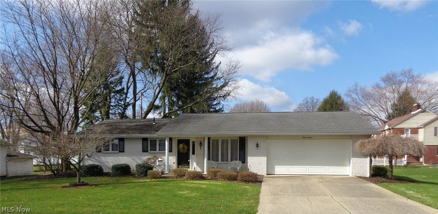 Well Maintained, Beautiful Brick Stone Ranch home built by Syl Hostetler 2 Bedroom, 1.5 Bath and Enclosed rear patio with a Newer A/C unit. Home contains Schrock Cabinetry throughout, Under Cabinet Lighting, Corian Sink and Counter-tops, Glass block windows and Cedar Lined closets in basement. There are Gorgeous wood built ins throughout the entire home and auto lights in all closets. The garage has been paneled and has a cement ramp into home and it has a newer garage door. This home has been very well maintained, with many updates throughout.