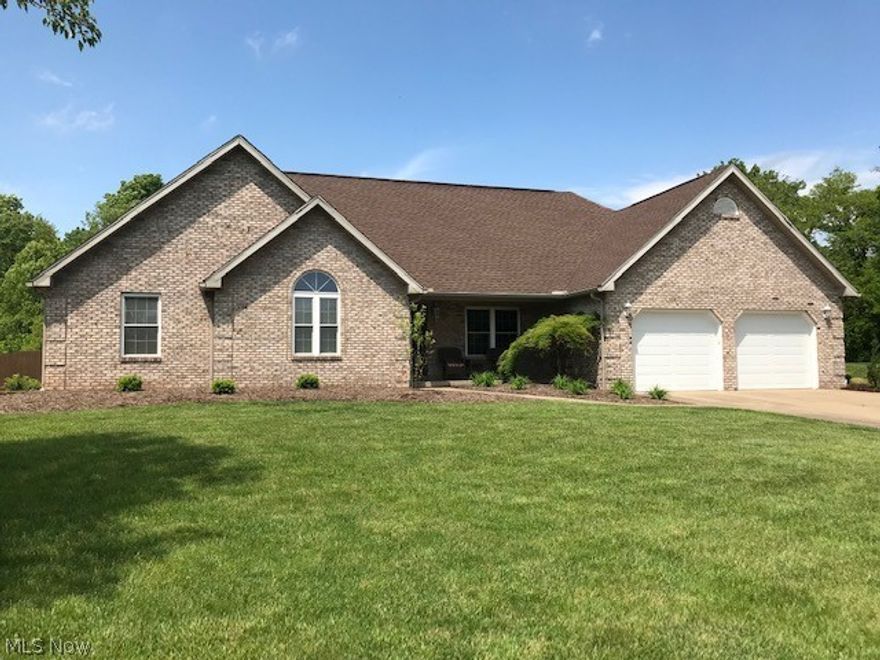 One floor living at its best! All-brick maintenance-free exterior, newly landscaped, new granite countertops and new tile floors in eat-in-kitchen, lovely privacy fenced backyard with stone patio and firepit, newly carpeted lower-level family room and office, screened porch, two-car garage, move-in-ready!