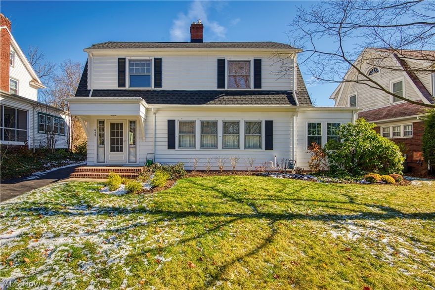 Gorgeous 3 Bedroom Colonial in West Akron. The first floor has 9ft ceilings with original hardwood floors throughout and holds a spacious eat-in kitchen, mudroom, foyer, half bath, living room, woodburning fireplace, dining room, reading room and a screened-in porch. The upstairs has a full bath and 3 sizeable bedrooms all with original hardwood floors. Som recent updates include: Roof (2022), HVAC (2022), hot water tank (2022), driveway (2022).