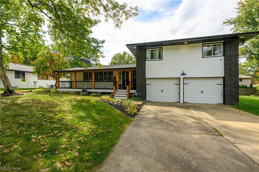 Rare find in Wadsworth is available today. This completely updated and refreshed split-level in one of Wadsworth's most sought after neighborhoods will not last long. Recent upgrades outside include new front porch, siding, gutters, roof, fenced backyard and artificial turf for easy maintenance. Inside you will find new central air conditioning, a new water heater, new vinyl and carpet flooring, lighting and all outlets upgraded throughout (with 200-amp service), updated fixtures and white trim throughout all levels, and last but not least an incredible HEATED in-ground saltwater pool with high-tech lighting system. Inside you will find a massive living room with a fully functioning fireplace and an attached dining room and recently updated eat-in kitchen. A bright slider will lead you to an expansive deck with a lower patio with access to the lower-level family room. On the upper-level you will find four large bedrooms, including the primary bedroom (with brand new en-suite bathroom and closet system), and another full bath (recently updated). The basement will host the laundry facilities and a recreation area complete with a second fireplace. The attached two-car garage makes loading the vehicle easy. Backyard has a gardening shed. The neighborhood is established, close to schools, shopping and everything you will need to live and thrive in Wadsworth. Vacation in the winter and spend your summers at home. Call your favorite realtor today.