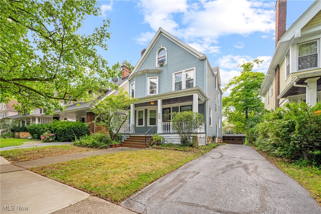 Don't miss your chance to call this stunning Cleveland Heights three story colonial your own! Offering loads of versatility in it's use this home currently accounts for five bedrooms, two bathrooms, and over 2,100sf of living space thanks to the finished upper level. The first floor is exactly what you'd expect, all the historic charm of a century home has been retained thanks to gorgeous floors, soaring ceilings, bay windows, and built in features galore. A forward thinking floor-plan for the time incorporates both a living room and a parlor sitting area that's sure to work well for the next owner as two distinct living spaces. To the back we find the dedicated dining room and well appointed kitchen that offers access to the back deck and partially fenced in back yard. To the second floor we are greeted by the first of the two full baths as well as four generously sized bedrooms, three of which continue the theme of wood floors. Then comes the added bonus of the finished third level. Situated as a studio set up it offers two living areas, one of which acting as a bedroom, as well as a full bath. Need more space for storage? The full basement at the home is perfect for this and includes a laundry area and a half bath. Point of sale inspections have been completed and this home is ready for it's next owner, call today for you private tour!