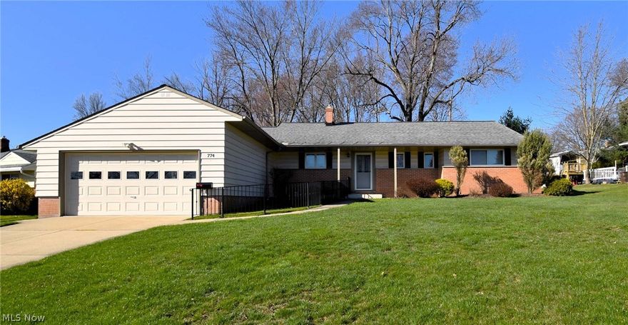 Very desirable Ranch Home with Lots of Potential! Well maintained. Light ,bright and neural. 3 beds, 2 full baths. Home sits on a beautiful large lush & professionally landscaped lot. Upon entering you'll find a spacious living room with windows overlooking the 2 tier deck! Living room and bedrooms have hardwood floors under carpet. Sun filled kitchen has newer refrigerator, dishwasher, loads of cabinets and plenty of counter space and also  boasts lovely large dining area. Expansive master suite with private updated full bathroom  . Two other large bedrooms  along with another full bath. Sprawling first floor laundry  room . Two-car attached garage. The expansive picturesque backyard provides a great space to enjoy the outdoors.  Updates Include Newer Windows, Hardwood Floors Under Carpets, Hwt, Exterior Doors, Cement Driveway & Garage Floor. Award winning schools. Great location near parks, golf, shopping, and freeway access. Terrific opportunity to make this your own home! Home warranty offered.