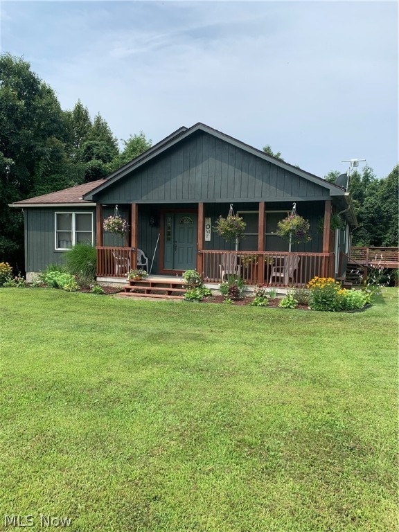 Beautiful home on 3.5 acres nestled in the country close to Tappan Lake, but private property!! . Perfectly located to be 1 hour from Pittsburgh and 1 hour to Canton. Great property with a 50 foot wrap around deck, oversized 2&1/2 car garage that can even store your boat with your cars and plenty of room to add additional buildings or a pool. You"ll be impressed with how the house flows, for example ; Master bedroom has adjoining master bath suite leading into the laundry room that leads into a second bathroom. Newer hot water tank, heat pump and central air. Taxes reflect a Homestead reduction of 35%. Assestment MWCD $6.00 a year. Room sizes are estimate.