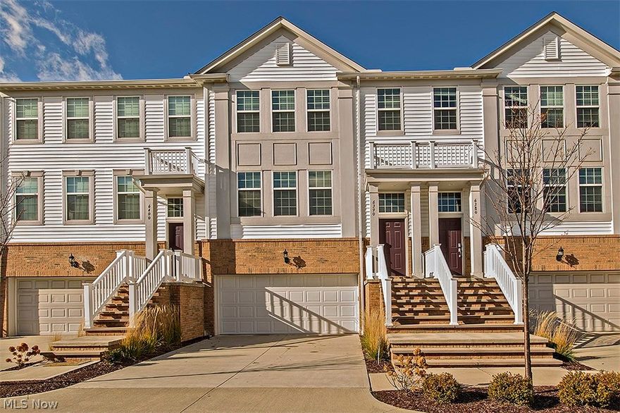 Live with prestige in the highly sought after community of The Pointe at Sterling Lakes. This impeccably maintained 3 bedroom, 2.5 bath townhome is move-in ready with over 2,300 square feet of luxurious space. Hand scraped dark hardwoods, wrought iron railings, and tasteful décor are some of the beautiful custom finishes in this home. The open floor plan takes you into the great room with a corner fireplace and into the the dining room. Off the dining room is a deck overlooking peaceful scenery, perfect for entertaining and relaxing. The kitchen is equipped with stainless steel appliances, beautiful dark cabinetry, dark granite counters, ample cabinet and counter space, as well as a center island. Upstairs, the master suite showcases a tray ceiling, a walk-in closet, as well as a gorgeous glamour tub and dual vanities in the ensuite bathroom. The upstairs is completed by two more bedrooms and a hall bathroom. The lower level features garage access, a laundry room, and a bonus room that