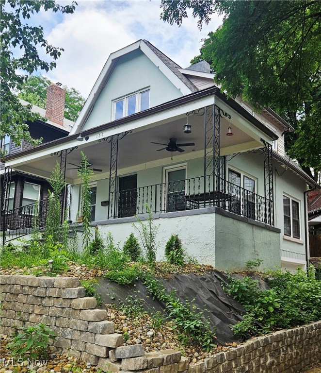 THIS IS IT! Easy to maintain in Akron's premiere neighborhood of Highland Square! This fabulous house has been updated for you! Attached, 1 car garage, nice front porch overlooking the street. TWO FULL BATHS and TWO BEDROOMS!~Marble Faced Fireplace In Living Rm, Crown Moldings, Bookshelves And Built-ins, 29x10 Front Porch, Wiring And Plumbing Updated, Newly Painted, Great Condition!