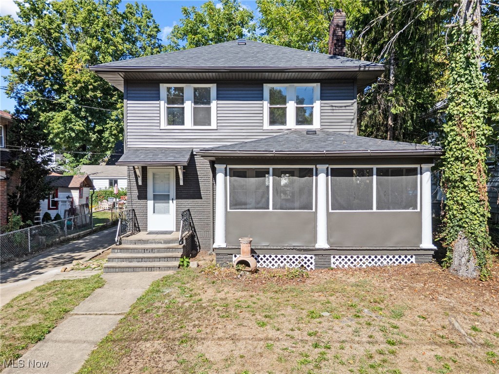 Welcome to 1071 Delia Ave! This move-in ready home has been extensively remodeled with fresh paint inside and out, a brand new roof, furnace, and AC in 2025, plus a newer water heater from 2022. The kitchen has been updated with subway tile backsplash, stone counter tops and an area for a breakfast table. Just off the kitchen is a convenient half bath, while the dining and living rooms feature refinished hardwood floors. Upstairs you’ll find three bedrooms, also with refinished hardwood, and an updated full bath with a shower tub combo. Enjoy relaxing on the screened-in front porch, and don’t forget the detached one-car garage for extra storage or parking.
