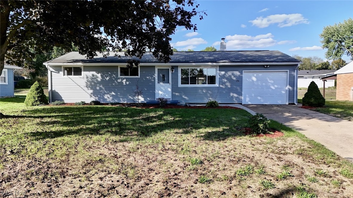 Remodeled ranch home sits on a flat lot located on the South Side of New Philadelphia. 3 bedrooms, remodeled bath with tiled shower. Freshly painted walls and floor coverings furnace and heat pump in 2024. Windows and patio door recently installed in family room. Private back, yard, Maintenance free exterior and attached garage. Minutes from interstate, mall, grocery stores, parks and school! Move in Ready!