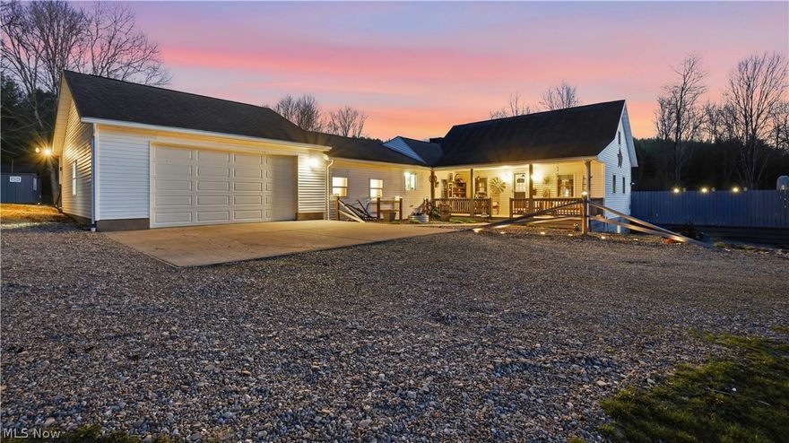 Endless possibilities await—investment opportunity, second home with income potential, or your own private country retreat—with a proven, successful cabin rental located next door! Welcome to your private 10 acres, more or less, in the heart of Guernsey County, just minutes from Salt Fork State Park and surrounded by natural beauty.

This spacious 4-bedroom, 2.5-bath home offers flexibility, comfort, and room to grow. The home may support a fifth bedroom on the main level, while the newer portion of the basement provides potential for additional finished space that could be used as a sixth bedroom, recreational area, or guest suite.

The home features a rear living area addition that opens to a covered concrete patio, along with a covered front porch, elevated deck, and above-ground pool—creating a true outdoor retreat. Situated on 10 acres, more or less, the property offers privacy, wooded surroundings, and space for outdoor recreation.

This property presents multiple opportunities. With a successful cabin rental operation located next door and nearby properties utilized for short-term rental use, the acreage and layout may appeal to buyers seeking a private residence, vacation property, or potential investment use (subject to approvals).

Seller will consider offers on the full property or may consider dividing the property depending on terms and conditions. Seller reserves all mineral rights. Seller will pay up to $1,000 toward a home warranty of buyer’s choice. Listing agent is related to the seller. Schedule your private showing today to experience all this property has to offer.