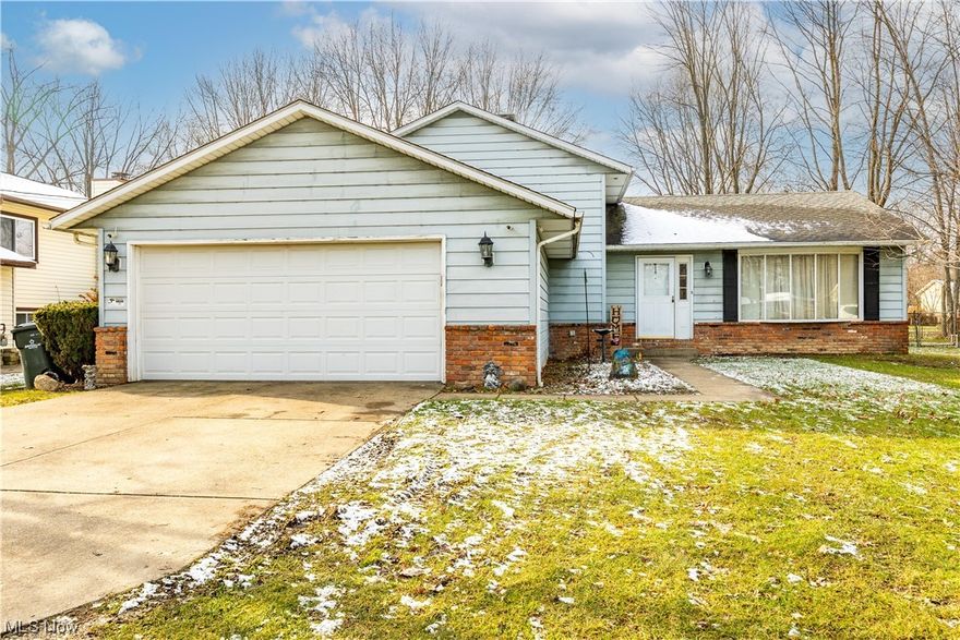 Don't Miss out on owning this 4 bedroom 1 & 1/2 bath home located in North Olmsted with a large fully fenced in backyard for outdoor enjoyment or just relaxing. Walk into the front door & enjoy the Vaulted Ceilings w/natural wood beams.  The front bay window allows extra light if you desire. 
The large eat-in kitchen flows into the dining room that has a large sliding door that offers light & leads onto the outdoor patio. On the second floor there is 3 spacious bedrooms with a large full bathroom. On the lower level a large family room w/wood burning fireplace for those chilly nights, a half bath, 4th bedroom & large laundry room/mudroom that leads to the attached garage. Some updates include: Bamboo flooring throughout family room & dining room, Furnace 2021, Kitchen appliances approx 2-3 years old, LVT flooring. You are just minutes from I-480, shopping & dining. 
Make your appointment today.