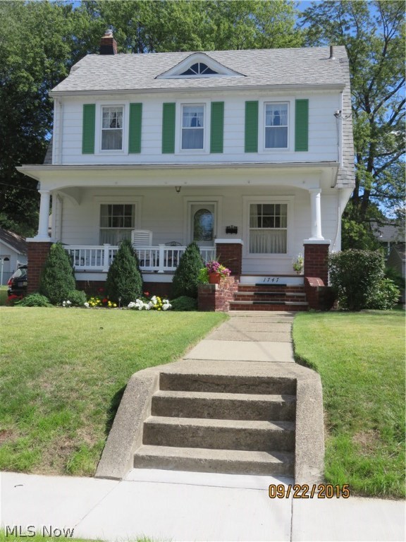 Over 60 yrs of prideful ownership in this lovely 4 BR colonial located in sought after "High Bridge Park". The whole house boasts charm and character indicative of the time and has an all over warm and cozy feel. Arched doorways, hardwood under carpet in most rooms and original built-ins plus beautiful interior wood doors. Lovely living area with fire*. Meticulously maintained!! Renovated kitchen in 2011 complete with good taste with cheer! Other more recent updates include, roof, furnace, HW tank, exterior doors, sidewalk, outside drain, carpet and exterior paint. You're going to LOVE the large and inviting covered front porch, new in 2007 using low maintenance composite materials. Just in.... a newly paved concrete drive!! Note: 4th bedroom is finished and on third level. *Living room fireplace is gas fed and hasn't been used in 50 years.