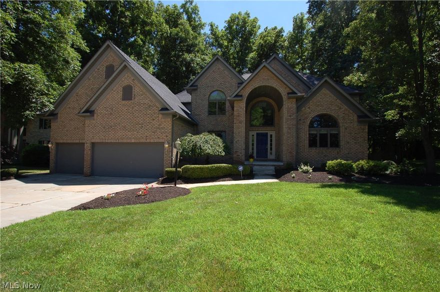 Outstanding 4+ bedroom, 5+ bathroom quality built custom home is located in one of the most desirable areas in Copley within the Revere local school district! This remarkable home sits on a quiet cul-de-sac with private fenced in yard and 3-car garage.  Enter into the welcoming 2 story foyer with curved staircase. This home offers expansive space, custom features, upgraded trim details, hardwood flooring and newer carpeting!  Do you work from home - the first floor office has a vaulted ceiling, wall of windows and custom desk area over looking the front yard. The lovely dining room is ready for your entertaining with a butler’s pantry that flows into the over-sized kitchen!  The ideal gourmet chef’s kitchen includes granite counter tops, built in appliances, and tons of natural light. The family room offers a stone fireplace flanked with stunning bookcases and a wall of sliders that opens onto the wrap around deck.  Completing the first floor is a sun-room with slider to rear yard and