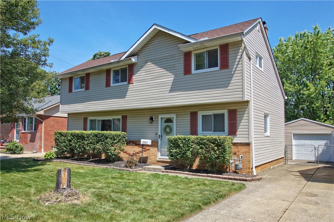 A stunning and rare find - have a look at this meticulously maintained three-level split with tons of updates throughout! The first floor features a generously-sized living room as well as a multi-function foyer that could be used for an office or much more, as well as a powder room! The second floor opens to a beautifully redone kitchen with granite countertops, a spacious vaulted dining area and a walkout to a large deck (with storage area) overlooking completely fenced rear yard. The third floor offers three bedrooms, a full bathroom as well as plenty of storage! Finished lower level can be utilized so many different ways and also has a cozy utility room with a walkout to the back yard! A true pride of ownership was taken with this home and it shows!